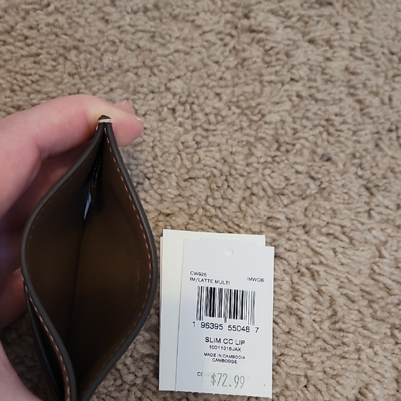 Coach Latte Multi Lip Card Case NWT - Picture 3 of 4